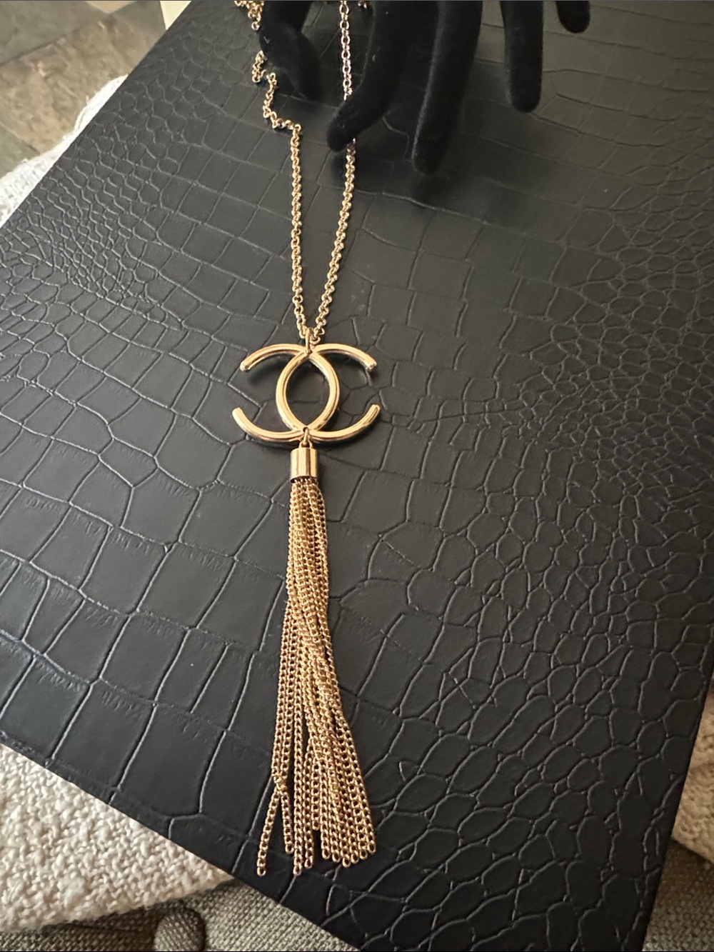 CC initials Gold-Tone Necklace